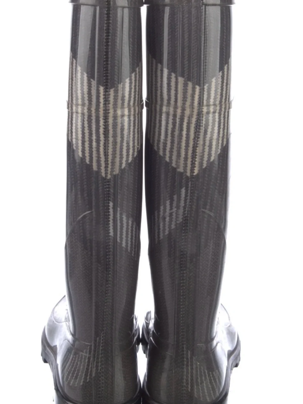 Burberry Gray Plaid Women's Rain Boot